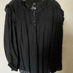 Jessica Simpson Black Gauze Blouse